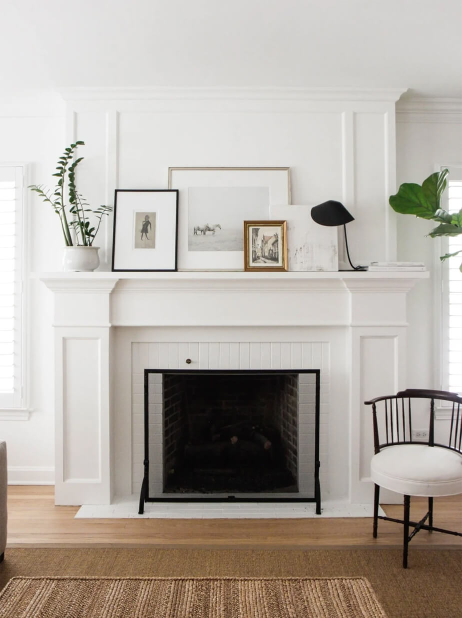 Beautifully decorated mantle